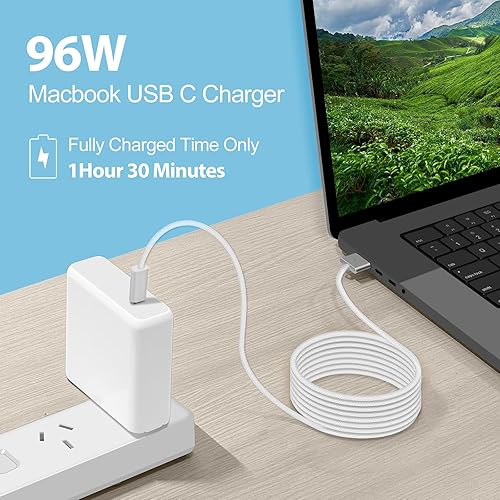Miniatura 7 de Cargador de 96 W para MacBook Pro 16 de 14 pulgadas Mac Book Air 15 de 13 pulgadas M4 M3 M2 M1 de 2025 2024 2023 2022 2021, 96W/70 W USB-C a Mag 3