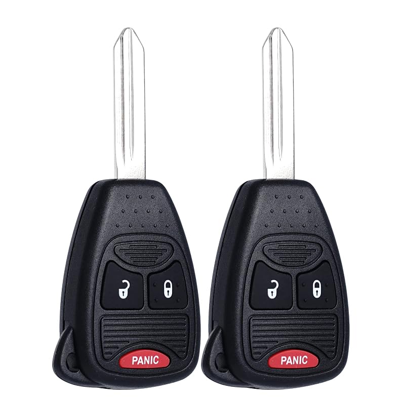 Kit com 2 controles remotos para chave presencial SUPALAND OHT692427AA, 4 botões, Dodge, Jeep e Chrysler