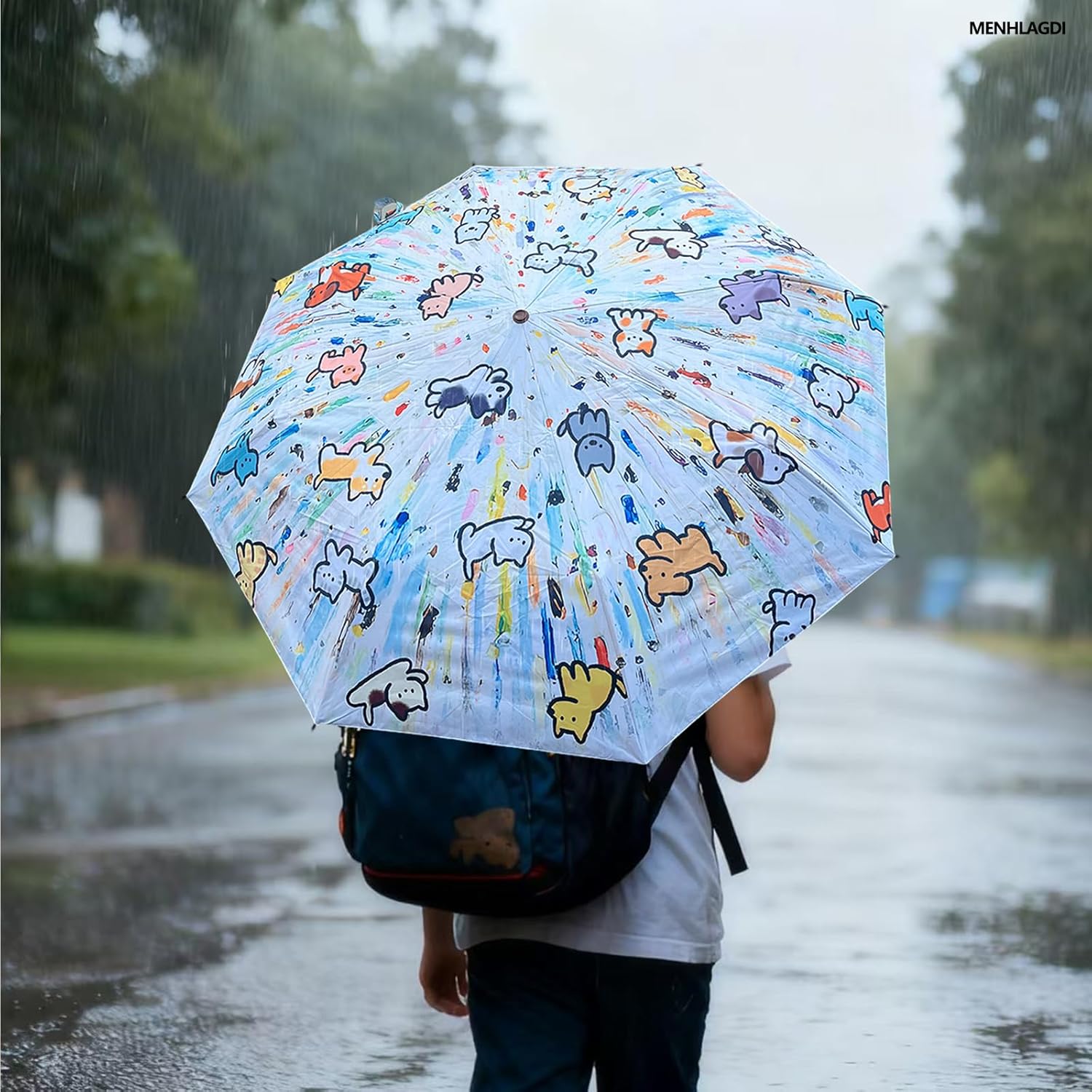 Travel Umbrella Compact For Sun Uv Protection And Umbrellas For Rain Small Strong Portable Lightweight U-Shaped Handle Manual With Umbrella Bag Cute