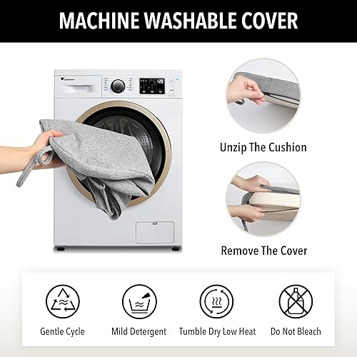 Miniatura 4 de Tromlycs Cojines de silla para sillas de comedor, almohadillas de cocina, paquete de 4 asientos de habitación para interiores en forma de U,