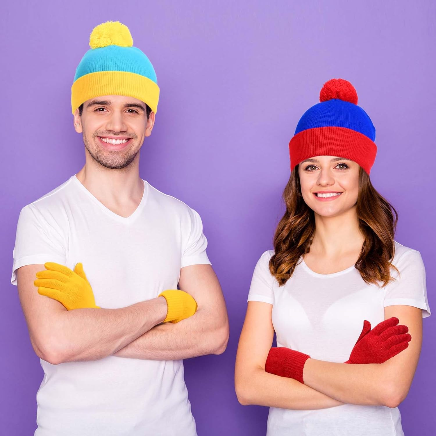 Halloween Character Cosplay Costume Include Beanie Hat and Gloves for Men Women Party Dress Up - Image 4