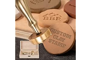 Personalized Pottery Tool Kit with Custom Clay Stamp: Signature Your Artwork with Style