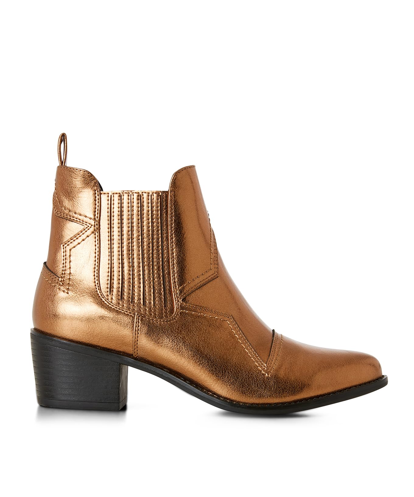 Joe Browns Women's Bronze Metallic Western Ankle Boots, 6 UK
