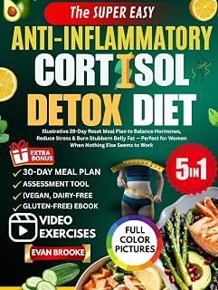 The Super Easy Anti-Inflammatory Cortisol Detox Diet: Illustrative 28-Day Reset Meal Plan to Balance Hormones, Reduce Stress & Burn Stubborn Belly Fat ... Else Seems to Work (The Cortisol Solution)