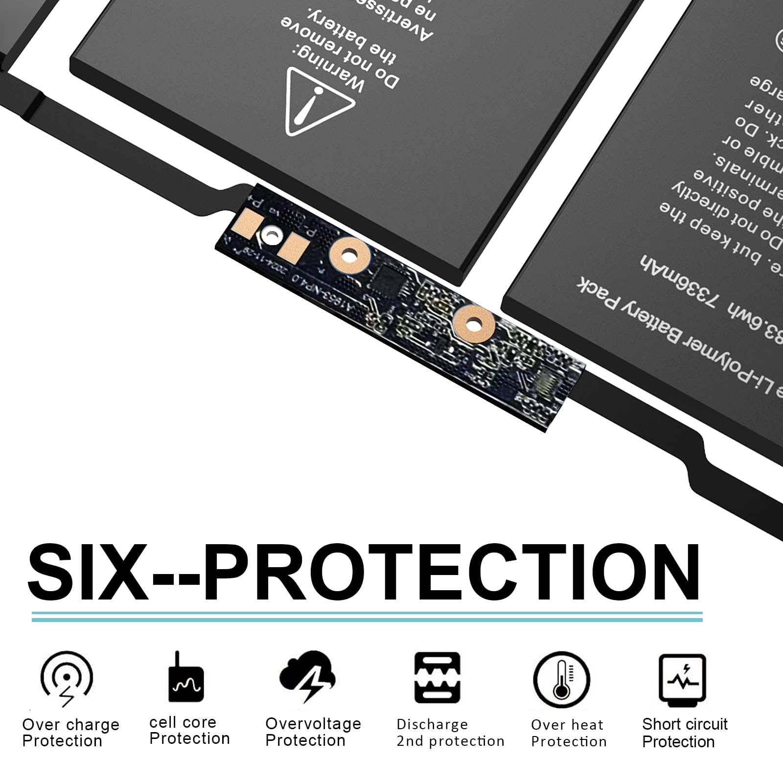 A1953 Battery A1990 MacBook pro Battery Replacement for MacBook Pro 15 inch A1990 (Mid 2018 2019) EMC 3215 3359 MV902LL/A MV912LL/A MV922LL/A MV932LL/A MV942LL/A MV952LL/A MV962LL/A 84.32LL/A