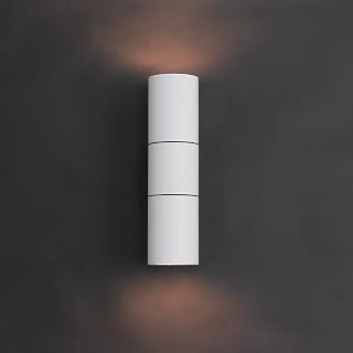 Up & Down Fassadenstrahler für die Hauswand in Weiß Außenleuchte 2x E27 bis zu 60 Watt 230V Wandlampe Wandleuchte für Außen Hof Garten