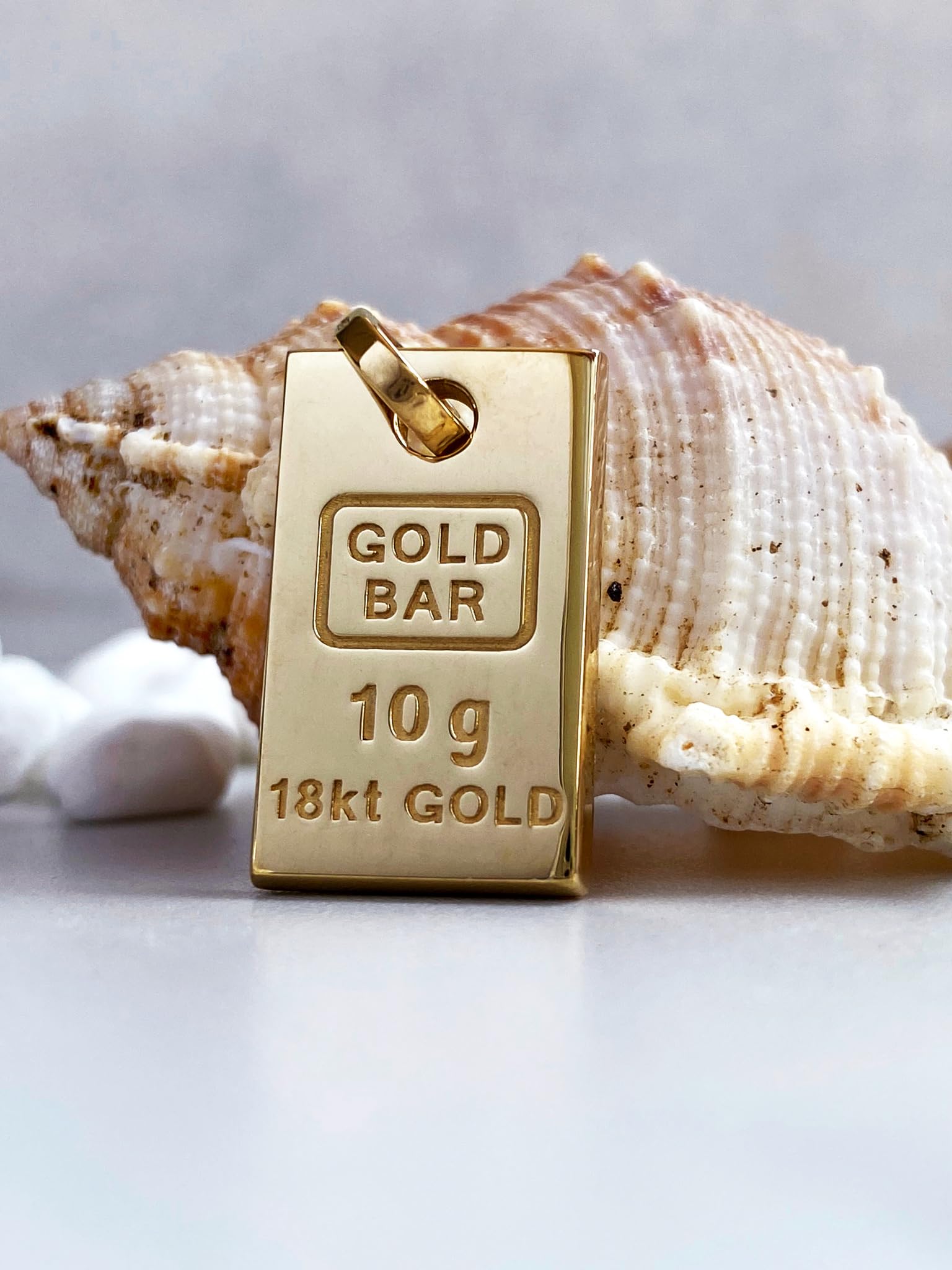 sayes.com Lingotto Pendente Gioiello in oro 18 karati personalizzabile - da 5 o 10 grammi in oro bianco, giallo o rosa