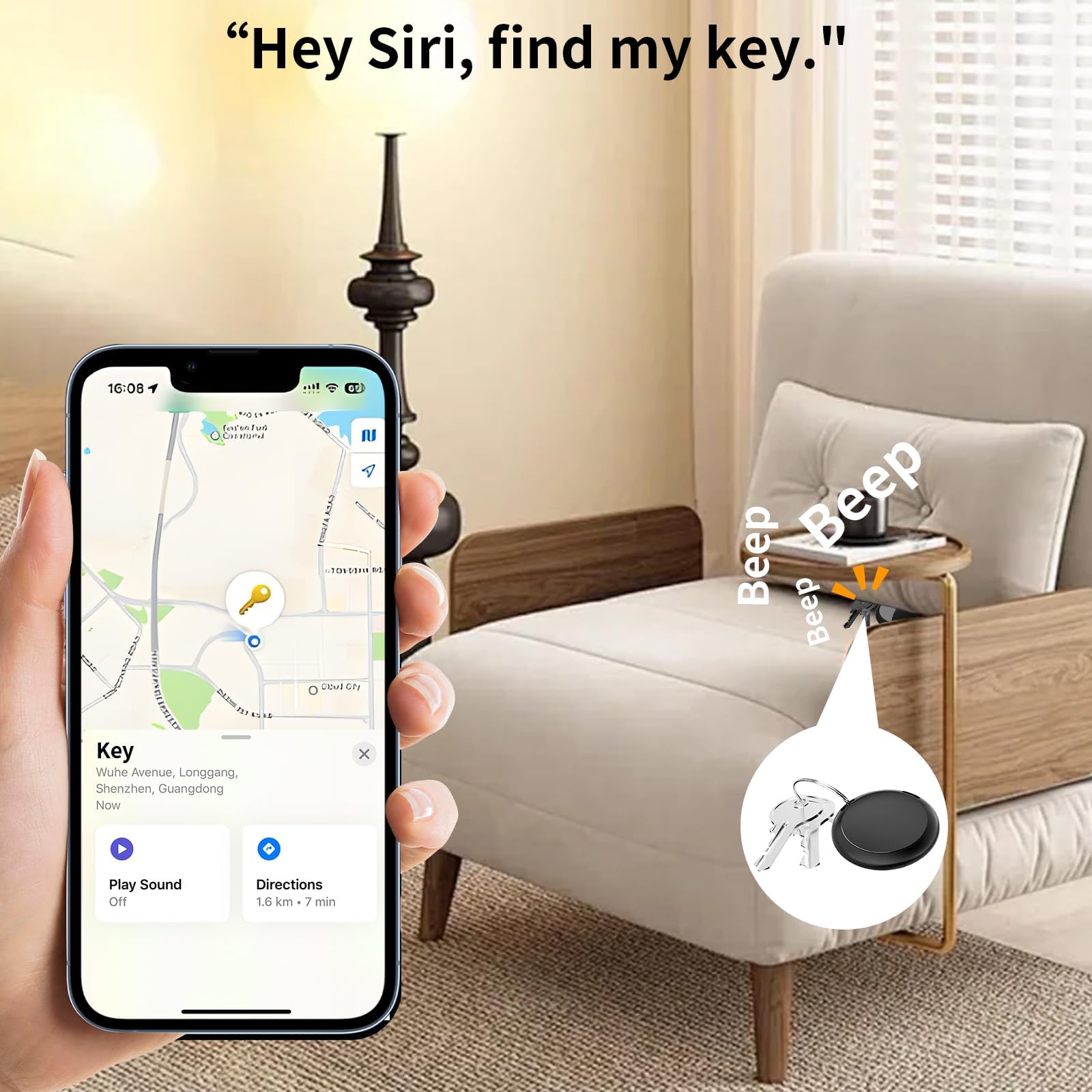 2 Pack GPS Tracker for Vehicles Work with Find My (iOS Only)Real Time Mini Car Air Tracker Tag Global Car Hidden Locator Tracking Device Item Finder No Monthly Fee or Subscription No SIM Card Required - 5