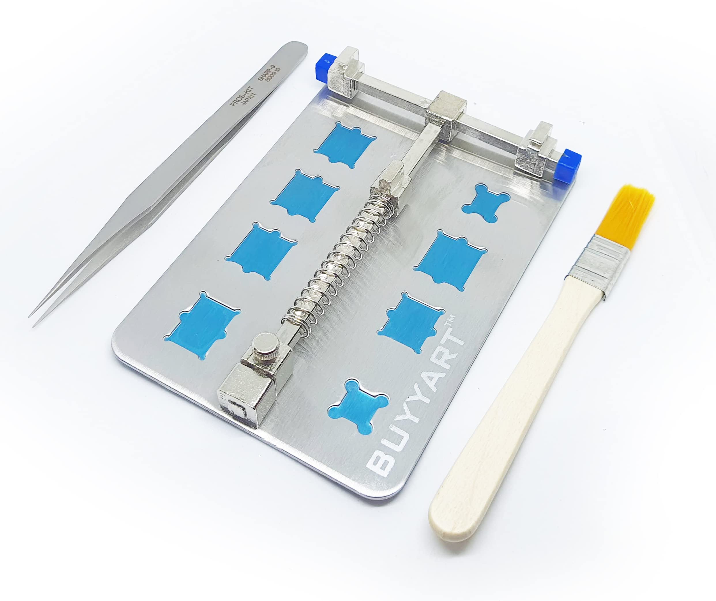 Buyyart New Tweezer And Brush With Stainless Steel Circuit Board PCB Holder Jig Fixture Work Station for iPhone Logic Board A8 A9 Chip for iphone (B0B679NGXG) Amazon Price History, Amazon Price Tracker
