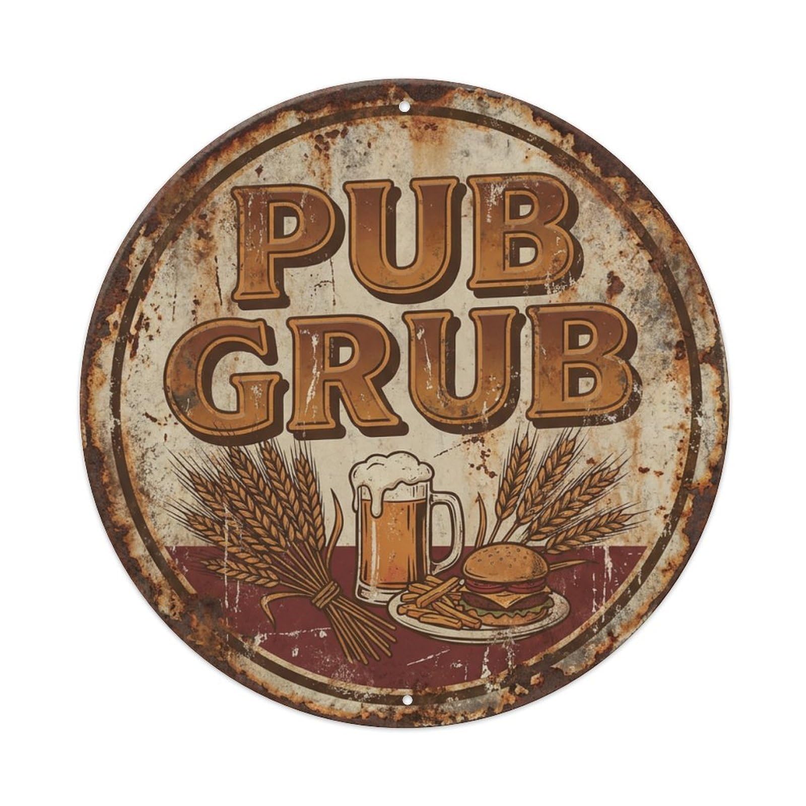 Fyrn Style Metal Tin Sign Vintage Beer Rustic Pub Grub Retro Bar For Pub