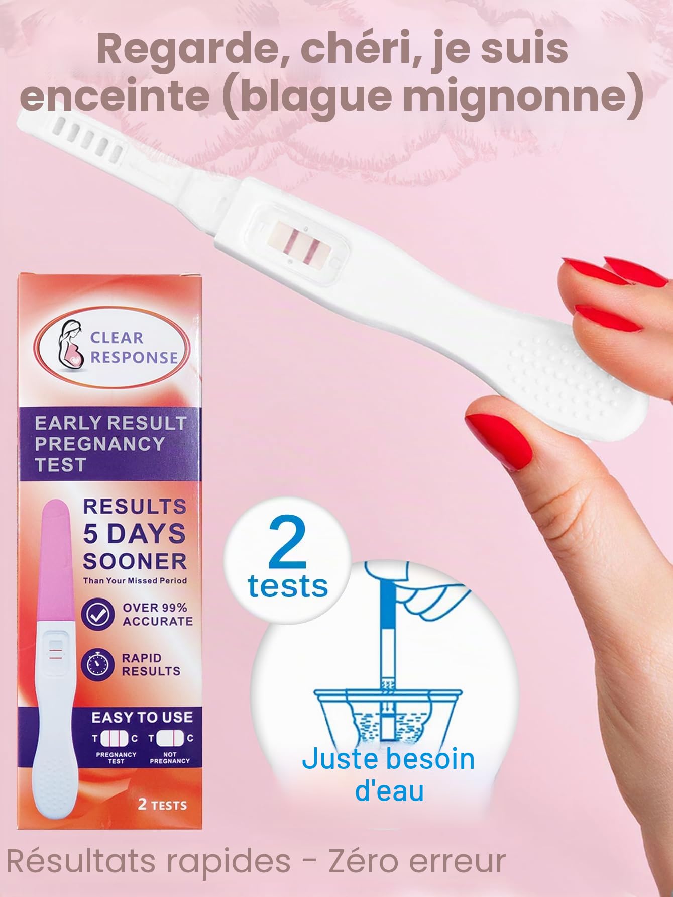 Faux test de grossesse positif, faux test de grossesse positif, un jouet de test de grossesse amusant efficace, cadeaux de Noël d'avril