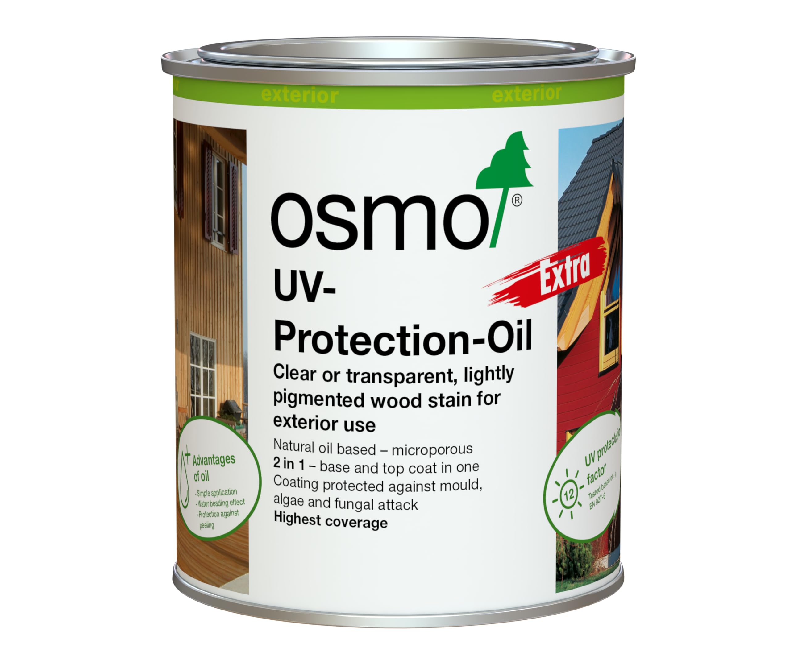 Osmo 425 Uv Protection Oil - Oak Wood Preservative, 750Ml