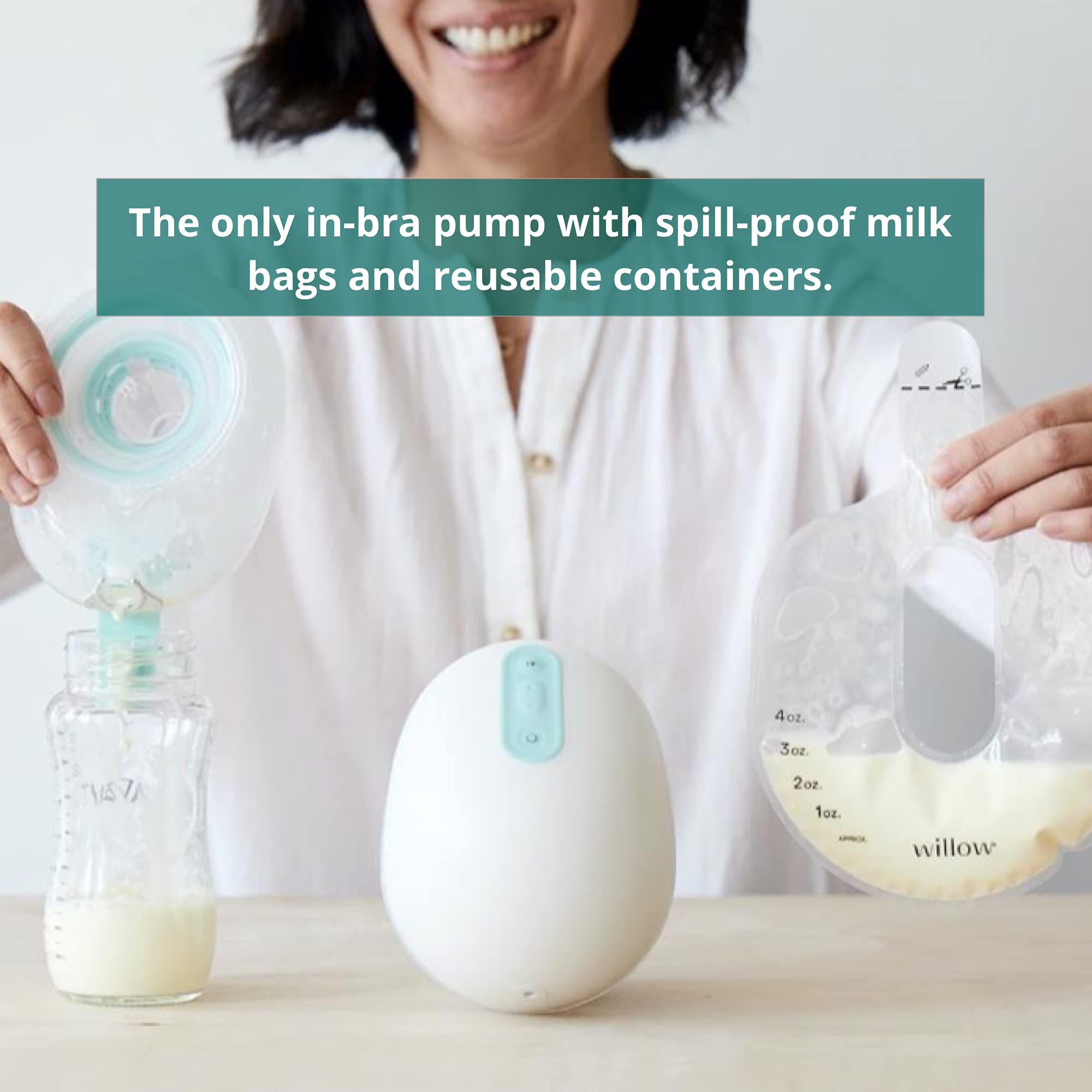 Willow Pump Wearable Breast Pump Quiet & HandsFree, Portable, inBra