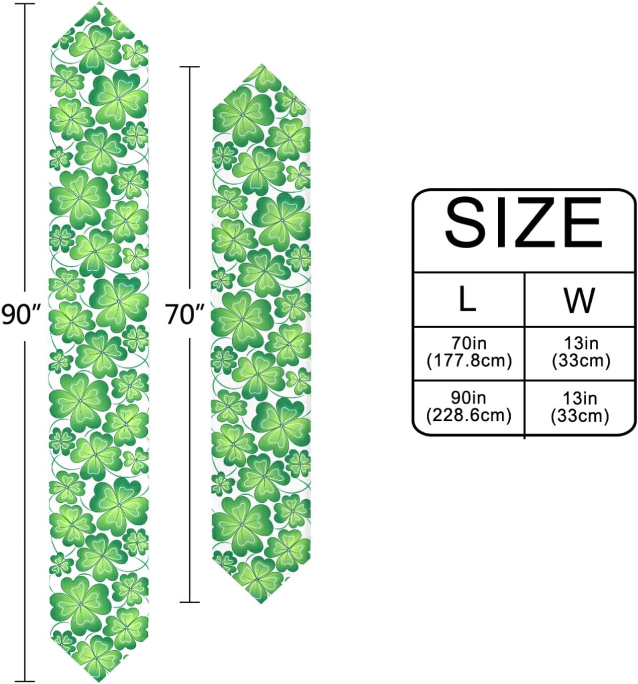 Blасk Frіdау - 50% оƒƒ Green Spring Shamrock Leaves Long Table Runners 13 x 90 Inch Rectangle Polyester Double Sided Table Runner for Kitchen Dining Wedding Party Holiday Home Decor Flаѕh Dеаlѕ - 60% оƒƒ Green Spring Shamrock Leaves Long Table Runners 13 x 90 Inch Rectangle Polyester Double Sided Table Runner for Kitchen Dining Wedding Party Holiday Home Decor