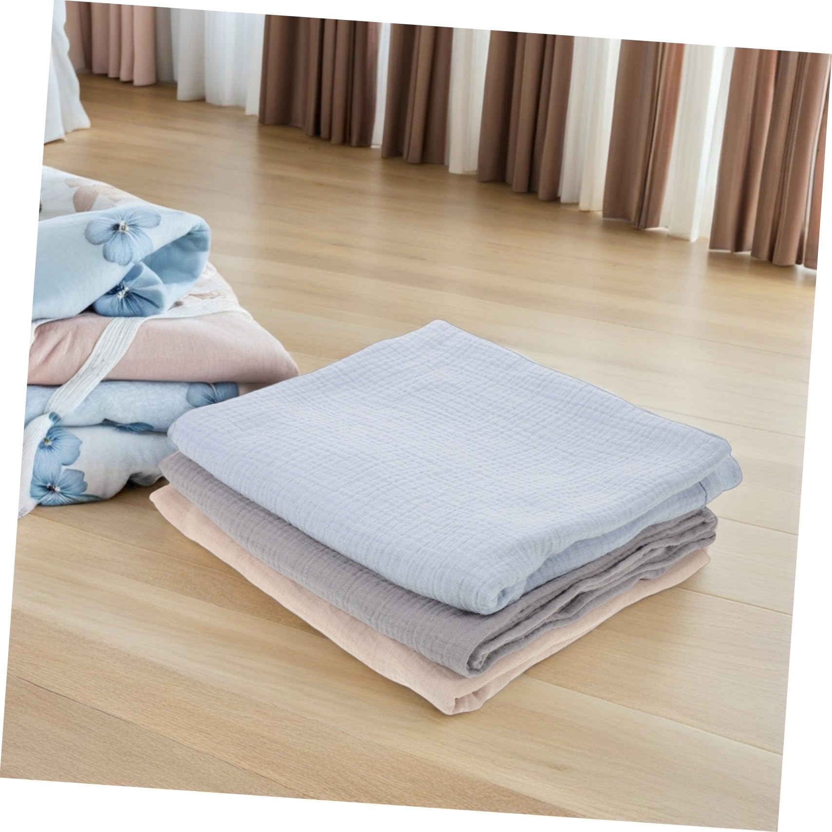 3 Pezzi Copertine Mussola Ragazzo Ragazza Morbide Traspiranti Unisex per Avvolgere e Dormire Fasce Ragazzo Ragazza Protettive e Facili da Lavare