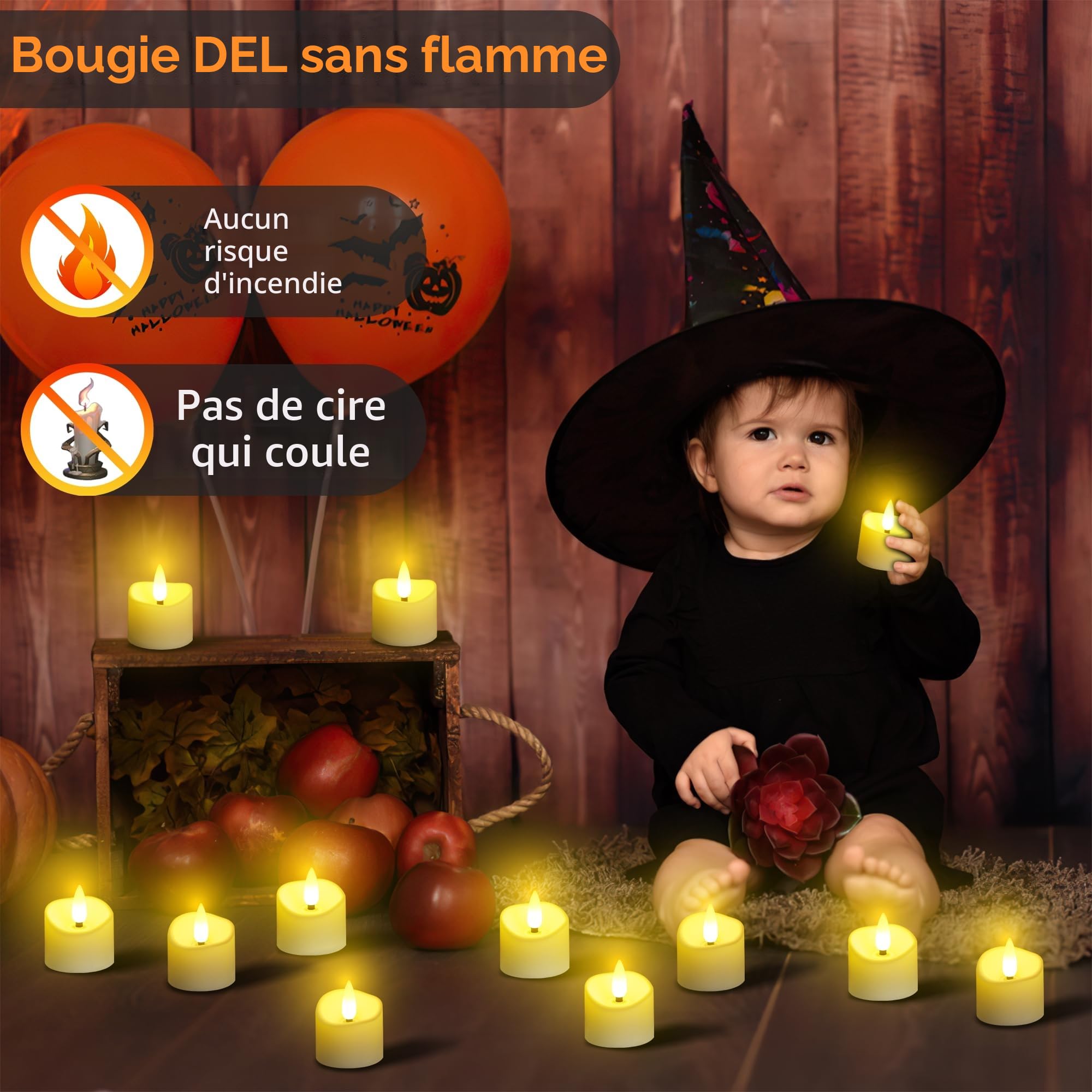 daphomeu Bougie LED Rechargeable Avec Télécommande Et Minuterie 12 Pièces, Bougies Alimentées Par Piles Pour La Maison, Le Mariage Et La Décoration De Vacances