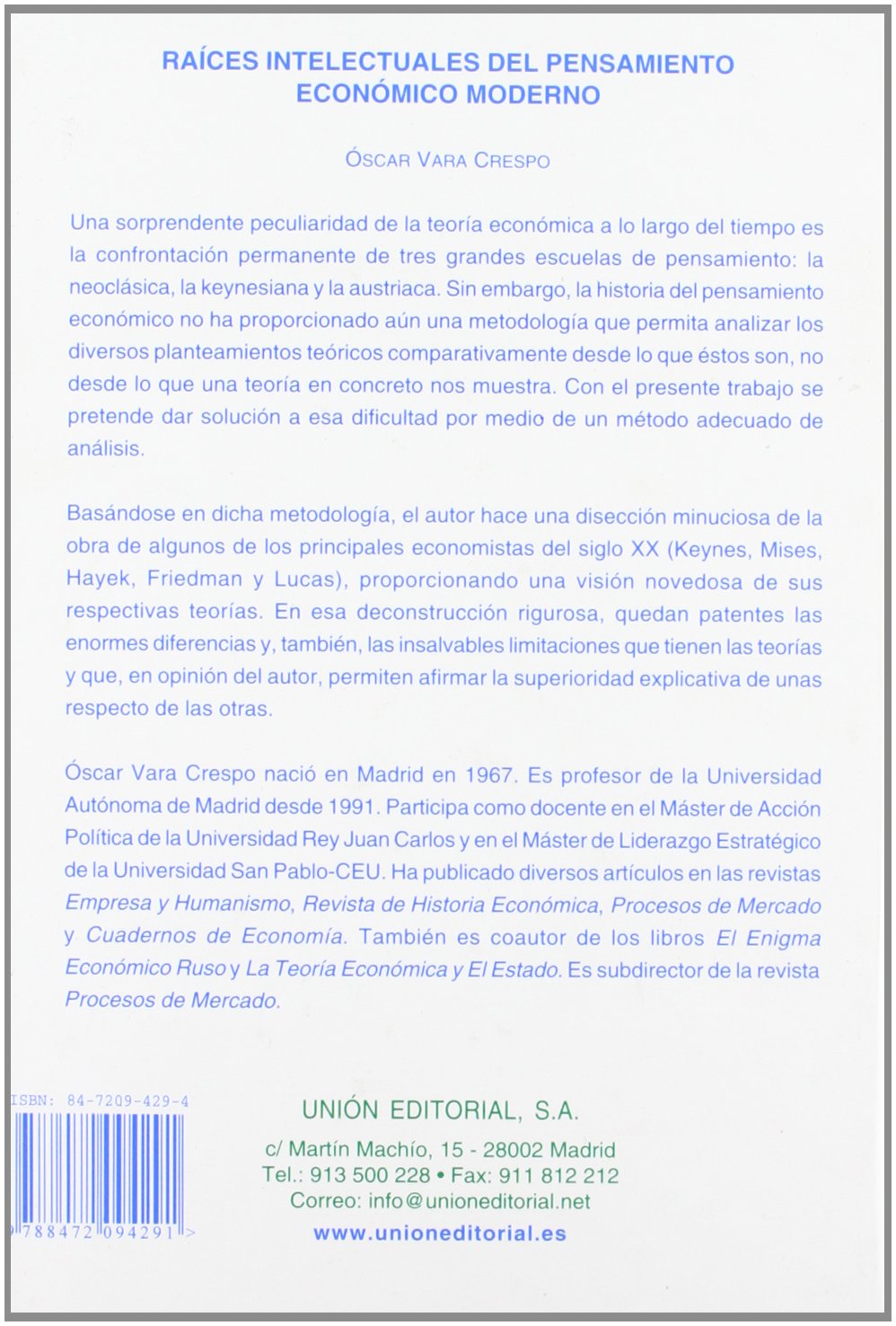 Raíces Intelectuales Del Pensamiento Económico