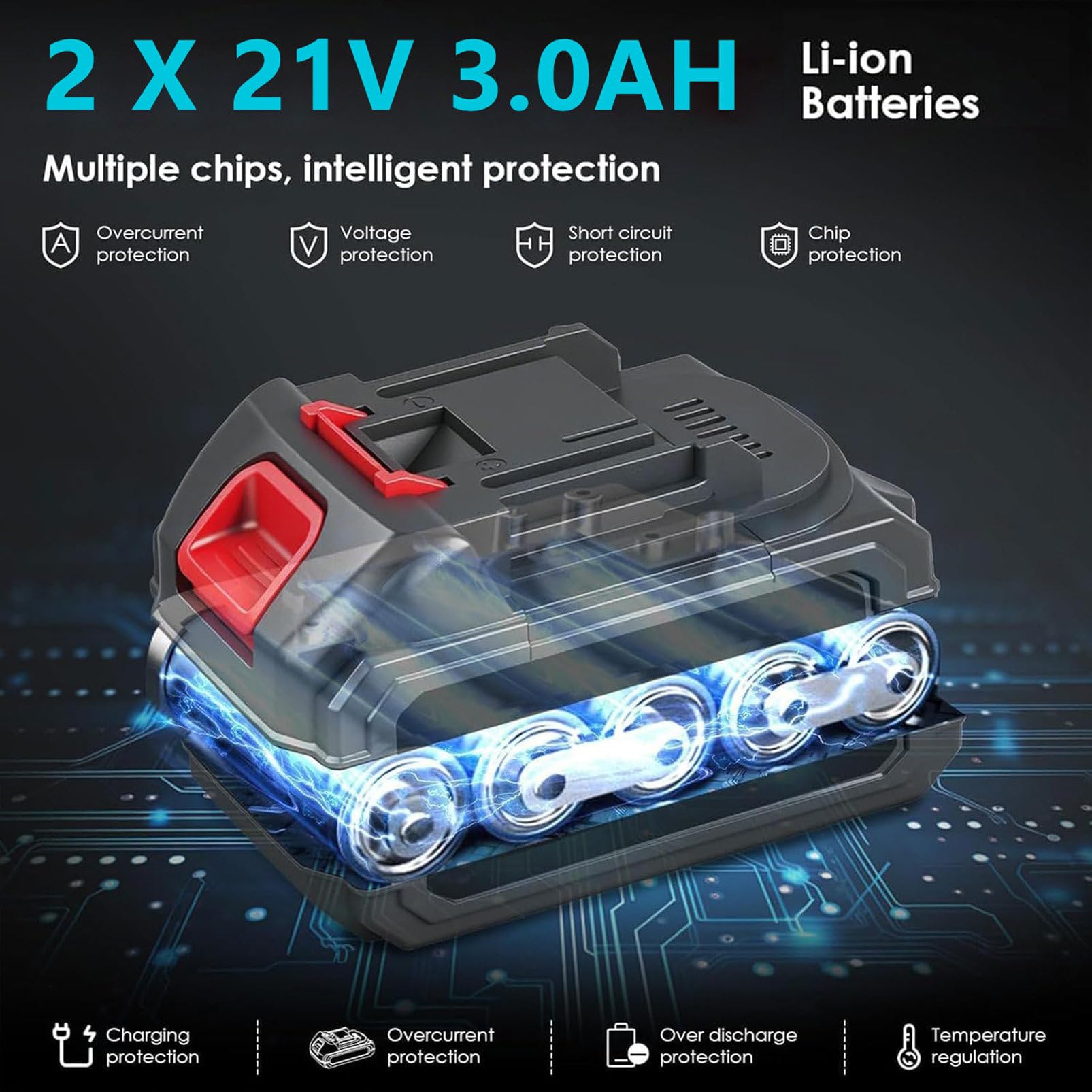 Esquiladora de ovejas de 600 W, Esquiladora inalámbrica para Ganado 2400 RPM 6 velocidades Ajustables, Cuchilla de 9 + 13 Dientes, con 2 baterías Recargables de 3000 mAh