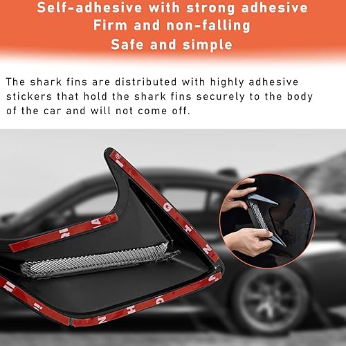 Miniatura 6 de Dickno 2 piezas de cubiertas de ventilación de flujo de aire para capó de automóvil, calcomanías decorativas para capó de ventilación de aire,