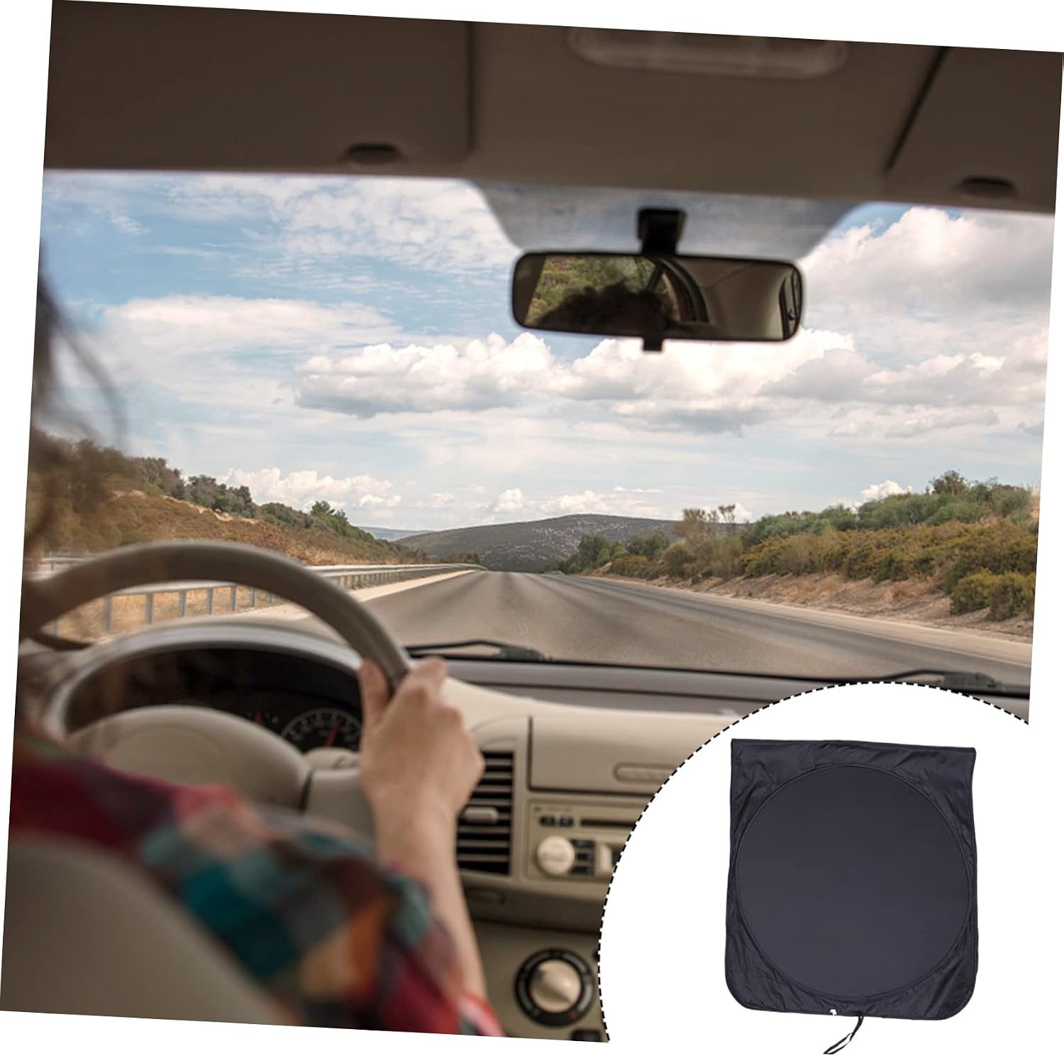 SOLUSTRE Blackout Car Window Covers Sunshade Mesh Curtain for Driver Window Car Windshield Shade Block Uv Protection