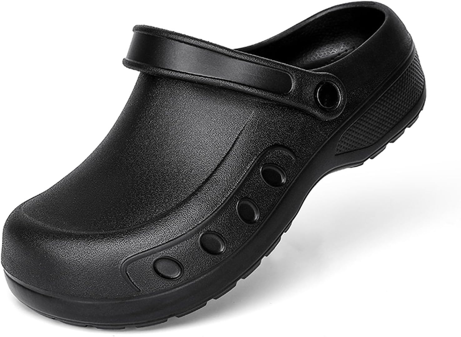 MEIAGDT Men's Chef Clogs, Non-Slip Safety Shoes, Waterproof and Oil Resistant, Adjustable Straps, Suitable for Restaurant, Kitchen, Nursing Work, Garden Clogs for Catering Cooking. - Image 3