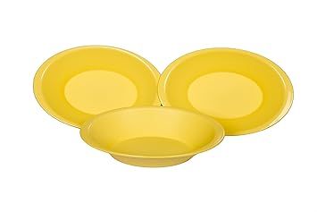 Signoraware Rice N Curd Bowl Set, 550ml, Set of 3, Lemon Yellow