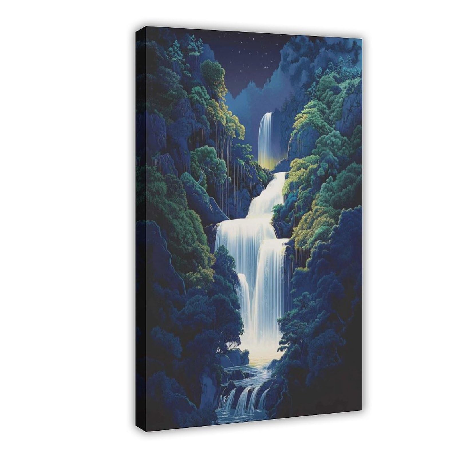Bareronor Japanese Landscape Poster Canvas Poster Bedroom Decor Landscape Office Room Decor Gift 20" L X 30" W