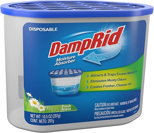 Miniatura 3 de DampRid Absorbedor de humedad desechable con aroma fresco (paquete de 3, 10.5 onzas) y absorbente de humedad DampRid Fresh Scent (3 unidades, 16