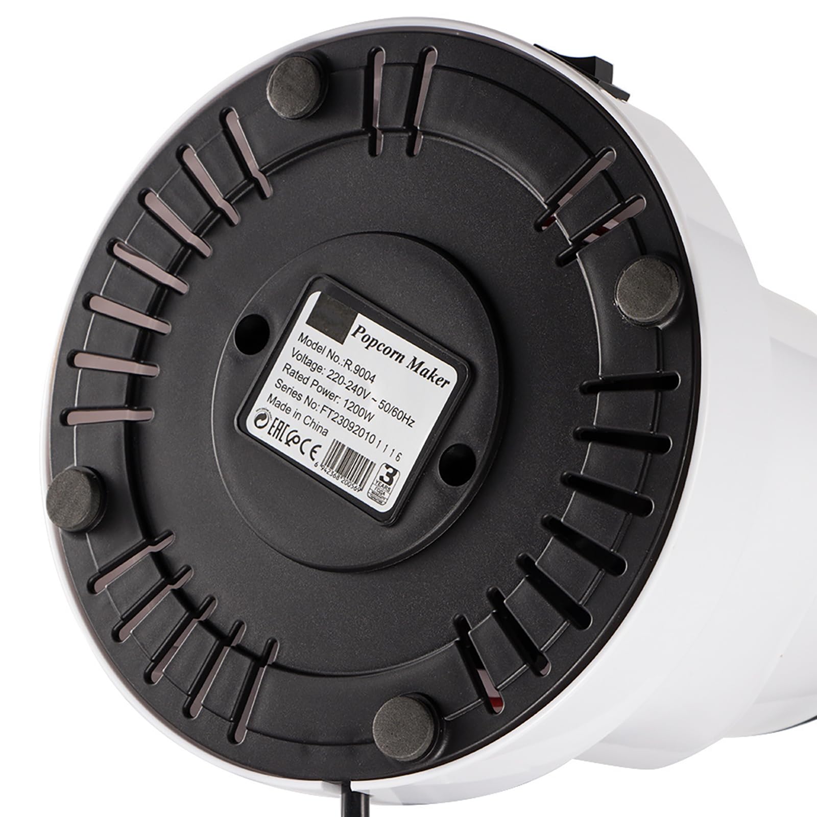 Macchina per popcorn ad aria calda CYTBEK da 1200 W con 4 ciotole rimovibili - Pronta in 2 minuti, snack salutari senza olio