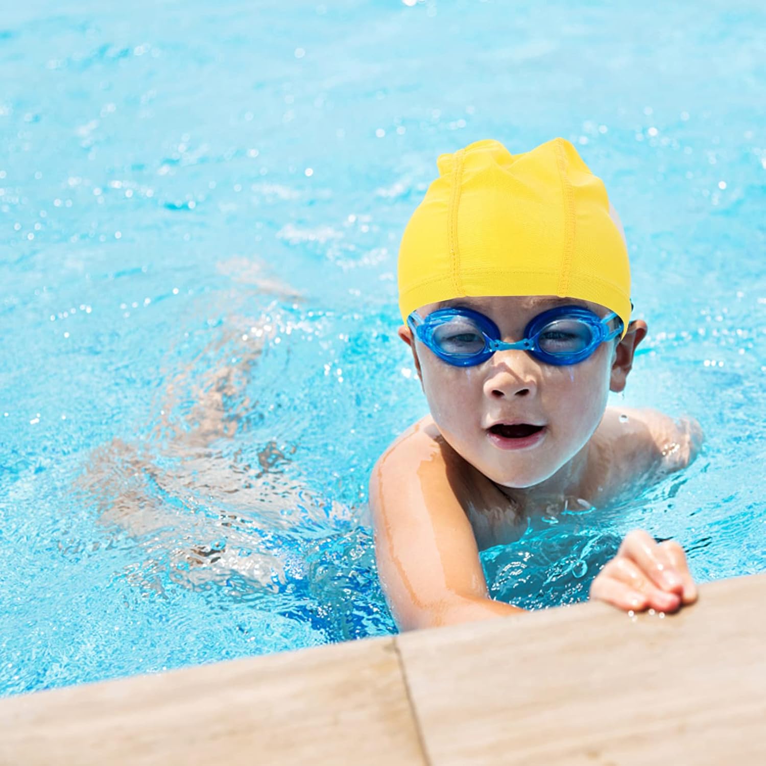 Solid Color Swimming Cap Material Swimming Cap Swim-caps Float Swimming Hat for Hair Cloth Swim Cap