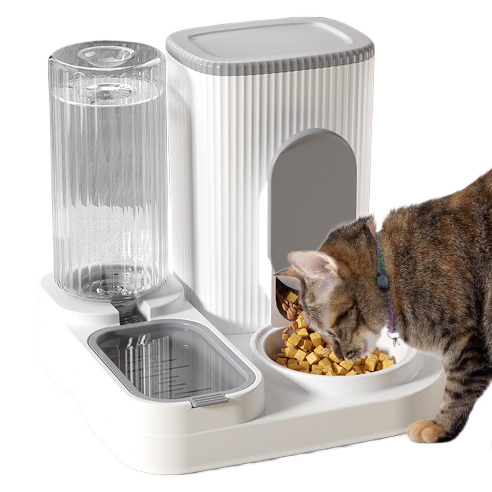 Distributeur automatique de nourriture et eau grande capacité pour chat