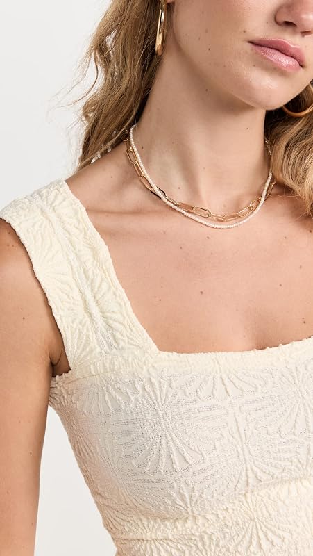 Free People Women's Love Letter Cami, Ivory, XS-S image 6