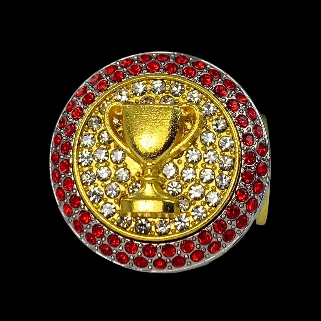 1 oder 10 Pack Championship Trophy Ring in Stones Award Geschenk für Turnier oder Liga Champion