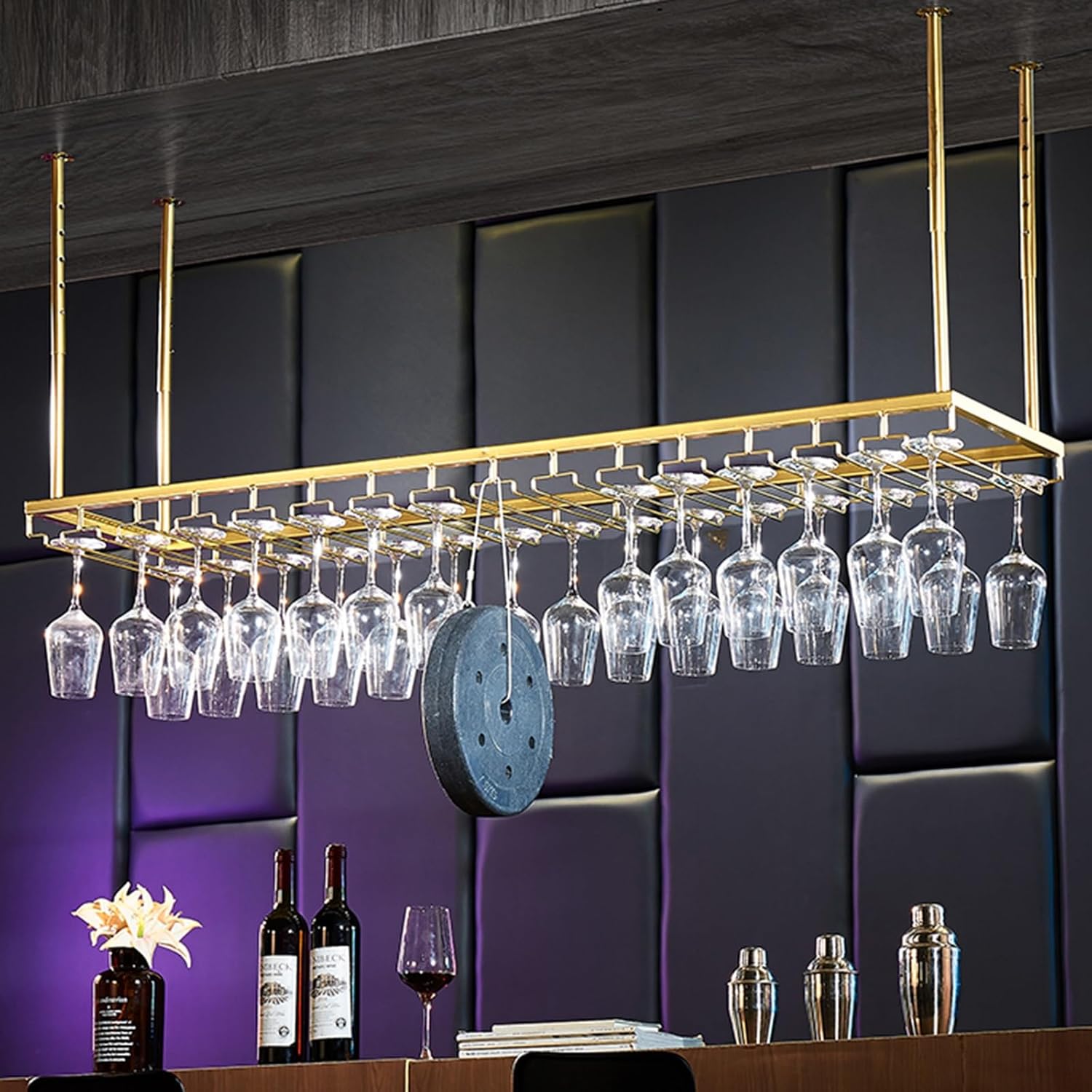 Kitchen Cabinet Expandable Corner Shelf Revolving Storage Rack,Gold