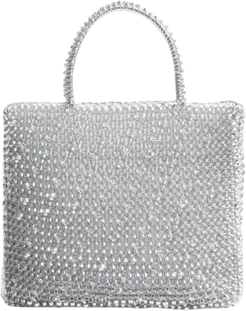 Amazon.co.jp: イヤーバッグ シルバー スタンダード 織りクロスボディ