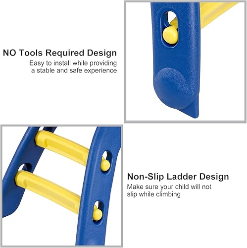 Miniatura 5 de SAFEPLUS Tobogán plegable de interior para niños, resistente y seguro, escalador independiente, juguetes de juego para bebés, niños y niñas