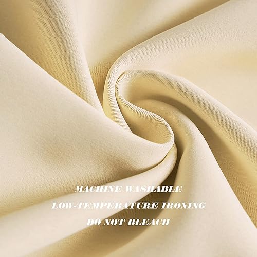 Miniatura 6 de Paneles de cortinas opacas beige para sala de estar, caravana, para viajes, remolques, cámper, cortinas opacas con aislamiento térmico y ojales en