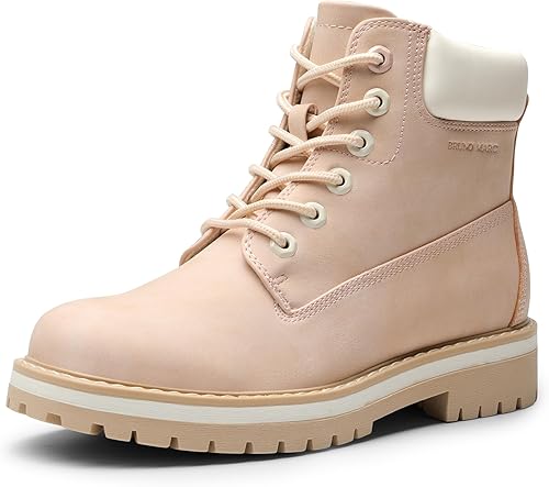 Bruno Marc Botas de nieve de invierno para mujer, botines con forro de piel sintética, botas cortas de trabajo cómodas para mujer al aire libre 2.0