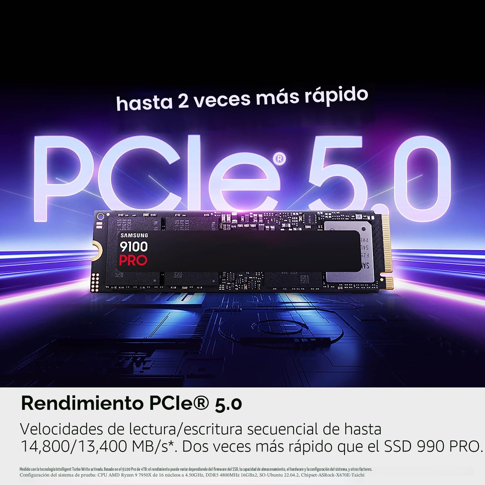Amazon.com: Samsung SSD 9100 PRO 2TB, PCIe 5.0x4 M.2 2280