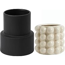 Bubble Vase, Small Vase, Beige Ceramic Vase, Black Ceramic Flower Vase, Large Ceramic Vase, Decorative Vase, Boho Vase, Modern Vase, Ribbed Vase