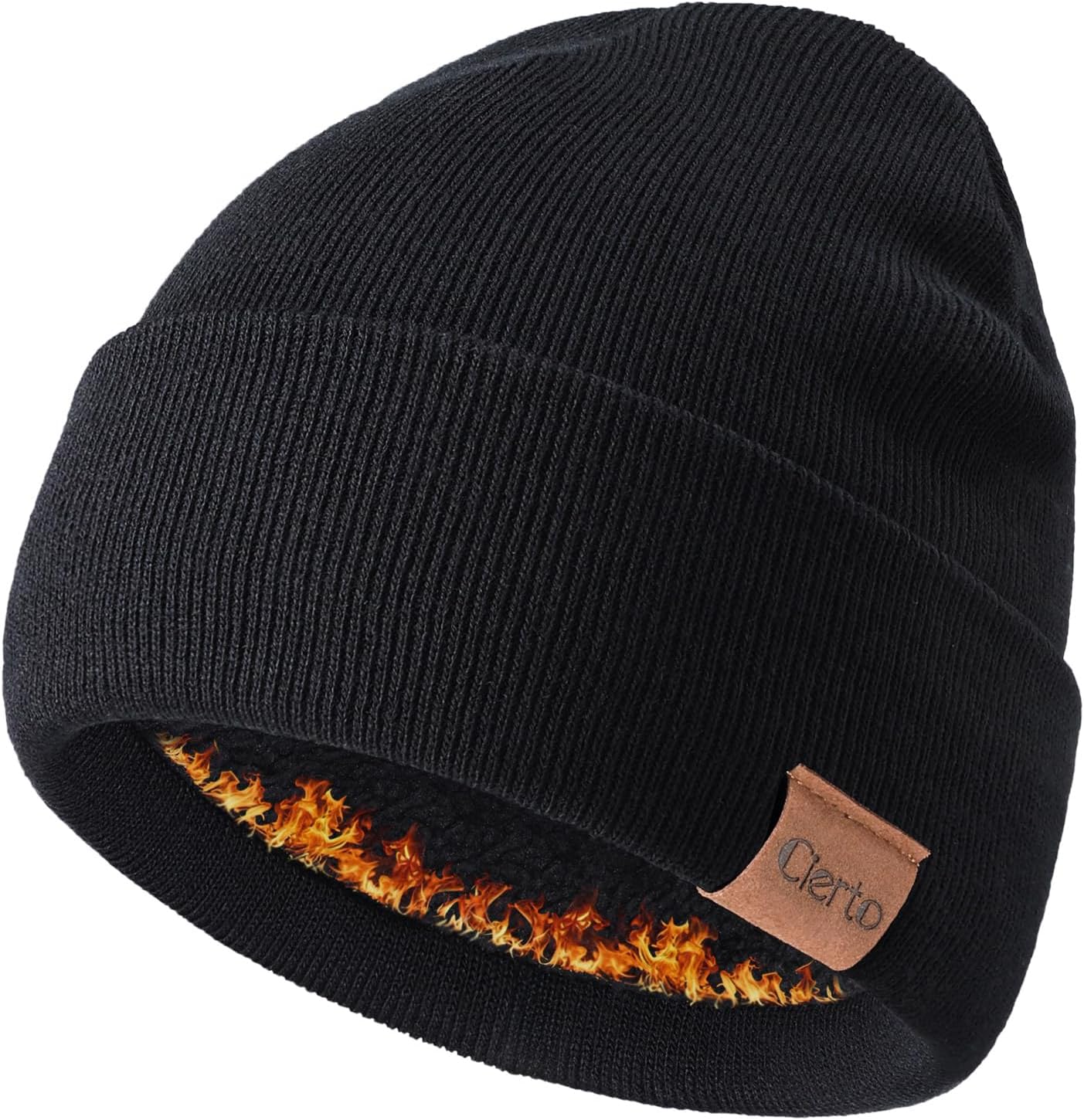 Winter Beanie for Men & Women: Cold Weather Thermal Fleece Lined Knit Hat | Warm Cuffed Stocking Cap