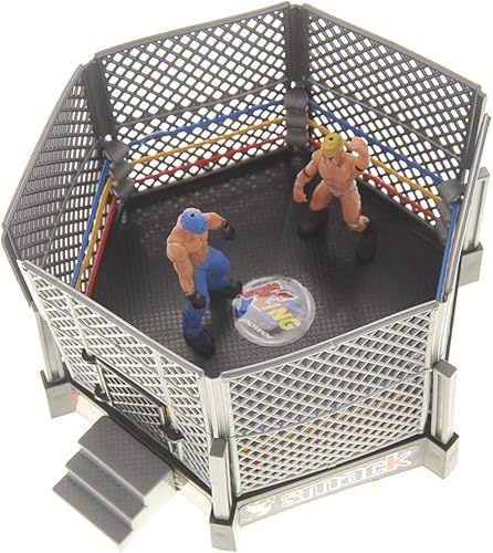 Miniatura 7 de Smack, anillo de escenario de lucha libre con 12 figuras mejoradas de 6 x 6 pulgadas