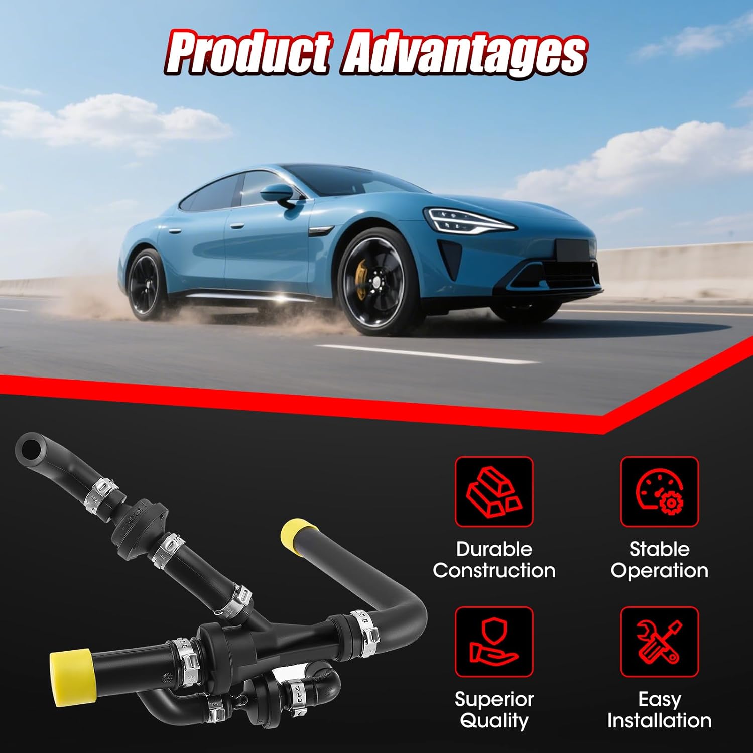 058133753D Engine Crankcase Hose Pipe Vent Valve Set Compatible with A3 A4 A6 Jetta Bora Golf Beetle Passat 1.8L, Replace# 035103245A 06A103213F 06A103221AH