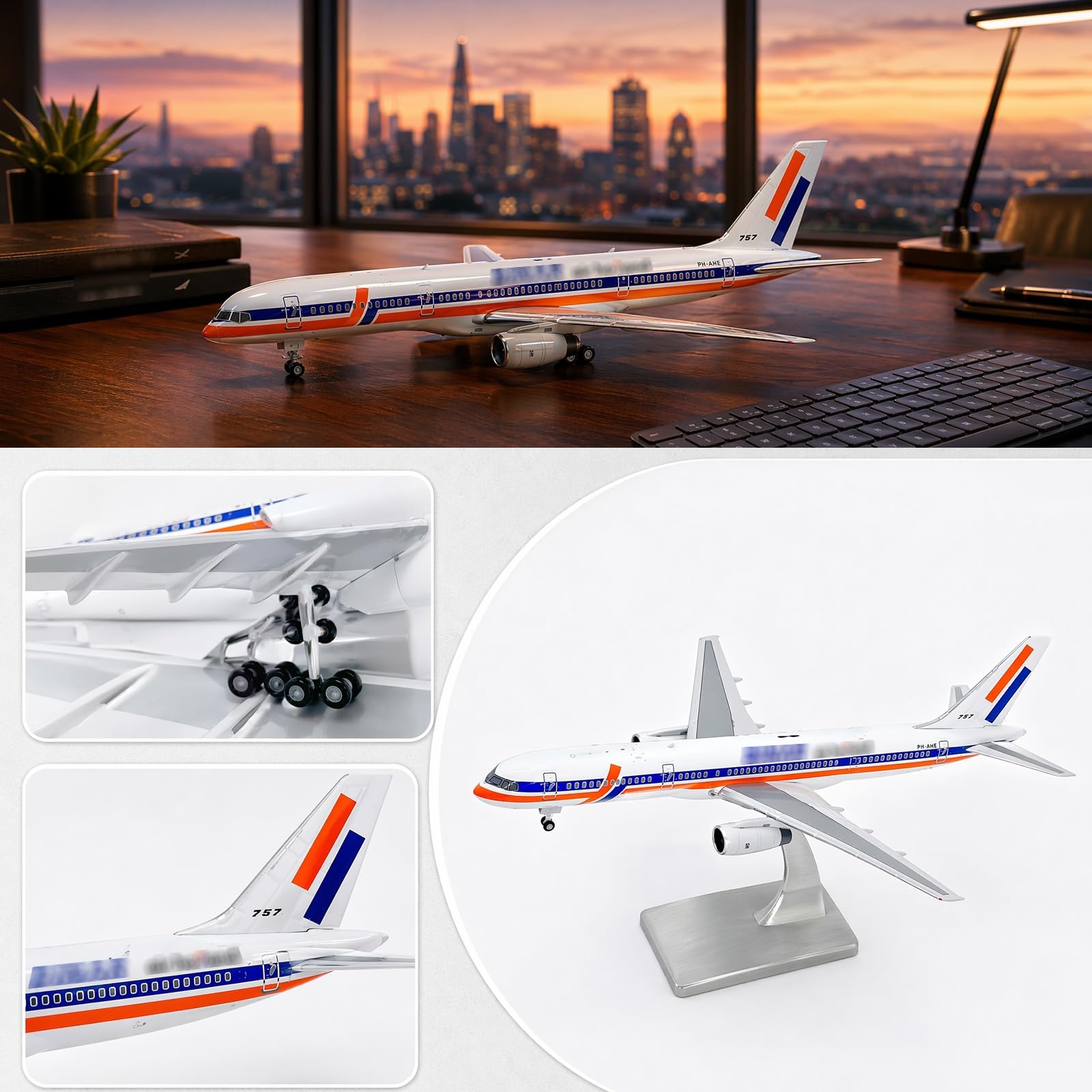 1:400 Scale K-L-M Dutch B757-200 passenger Die-Cast Alloy Aircraft Model for Adults NG53096 - Highly Detailed Display Replica Perfect on Desk Shelf Aviation Enthusiast Souvenir Gift