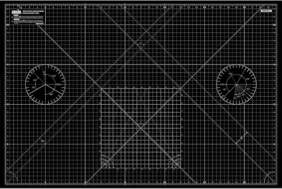ANSIO Craft Cutting Mat Self Healing A1 Double Sided 5 Layers - Quilting, Sewing, Scrapbooking, Fabric & Papercraft - Imperial/Metric 34 inch x 22.5 inch / 89cm x 59cm - Black/Black…