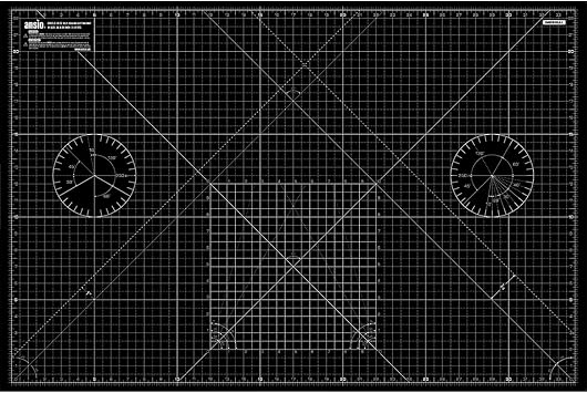 ANSIO Craft Cutting Mat Self Healing A1 Double Sided 5 Layers - Quilting, Sewing, Scrapbooking, Fabric & Papercraft - Imperial/Metric 34 inch x 22.5 inch / 89cm x 59cm - Black/Black…