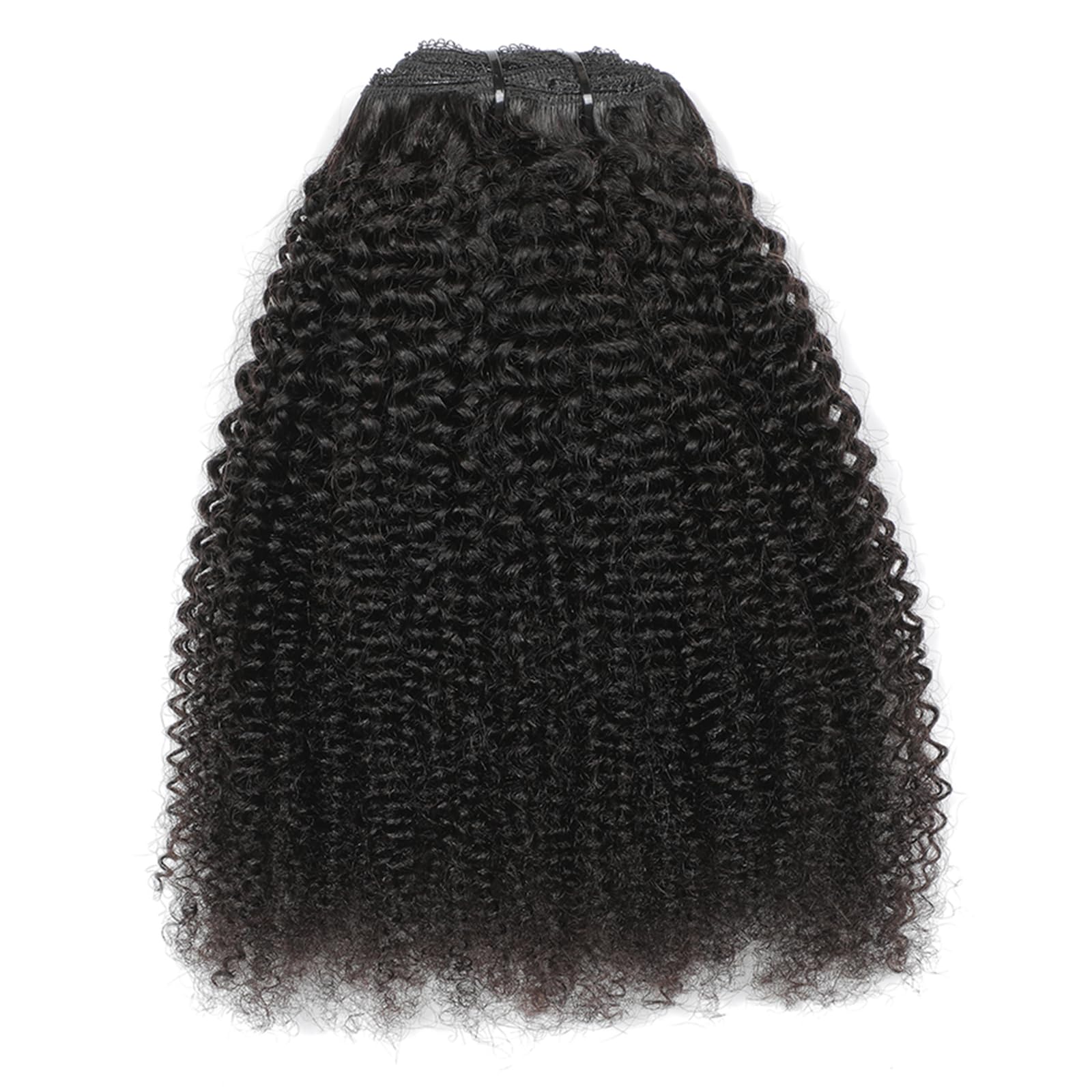 Clip-in-Haarverlängerungen aus Echthaar, Afro Kinky Curly, Natürliche Farbe, 8 Stücke, 115–120 g, 18 zoll (45 cm)
