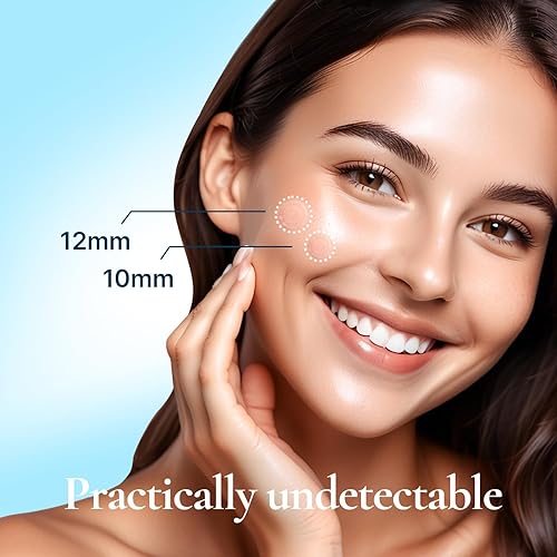 Miniatura 3 de DERMAKR Parche discreto para espinillas para acné  Solución de cobertura y tratamiento para acné quístico y espinillas  Calcomanías faciales