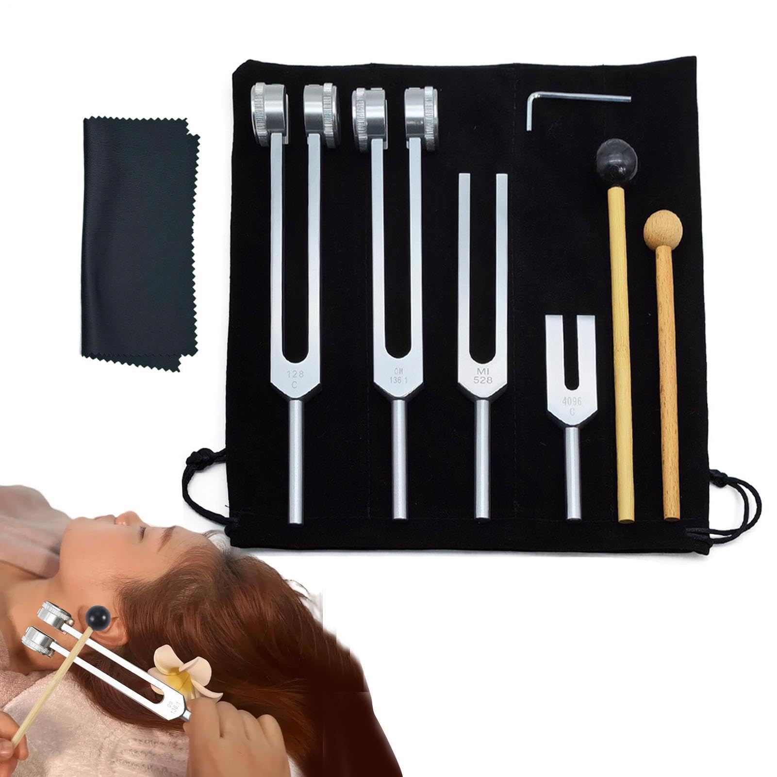 Diapason 128Hz, set di strumenti per la guarigione del suono, strumento multiuso per meditazione e yoga, per principianti ed esperti