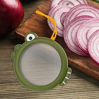 Food Storage Containers for Avocado & Onion – Reusable Fridge Keepers Fish Shaped Design for Tomato, Lemon, Garlic (Green, 14.5x12.5cm)